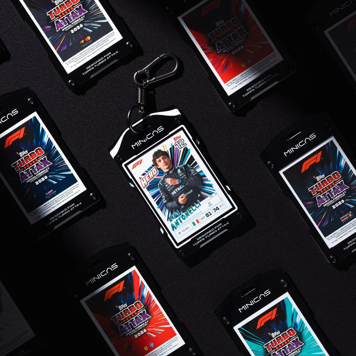 CARD-TAG with Topps F1 Turbo Attax card — lifestyle angle 2